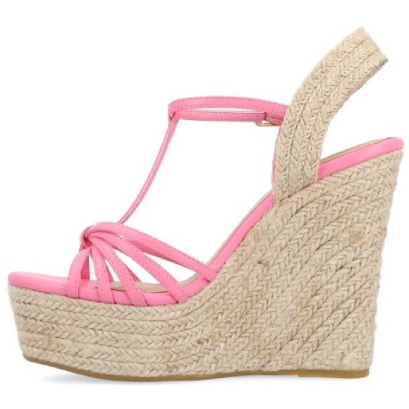 Journee Collection Yara Buckle Wedge Sandals - Picture 2 of 6